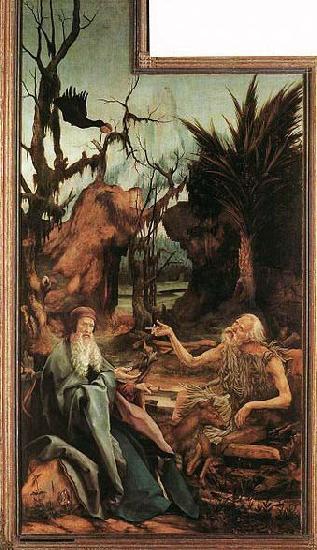Matthias Grunewald Sts Paul and Anthony in the Desert Spain oil painting art